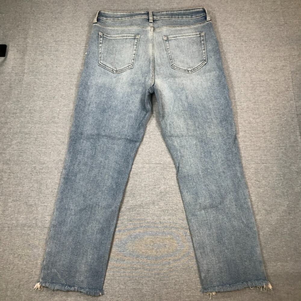 Just USA 32/14 Blue Jeans Carol High Rise Button Fly Cropped Slim Straight NWT L - Picture 7 of 10